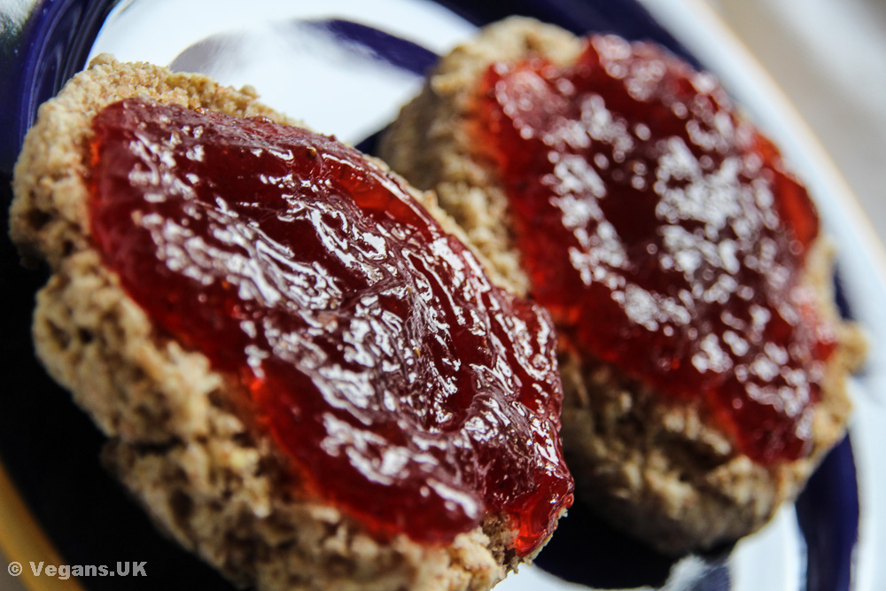 Warm scones and jam. Lovely.