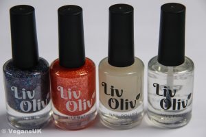 The lovely products I was sent by Liv Oliv